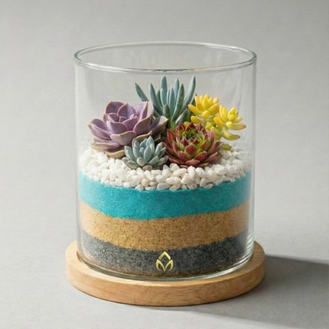 Maya Cylinder Terrarium ( 4 inch )